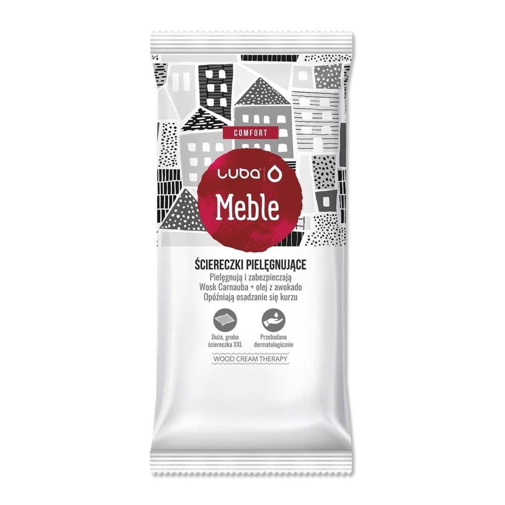 243959 LUBA ŚCIERECZKI NAWILŻANE 32 SZT. MEBLE DREWNIANE WOOD CREAM THERAPY 5902488034445