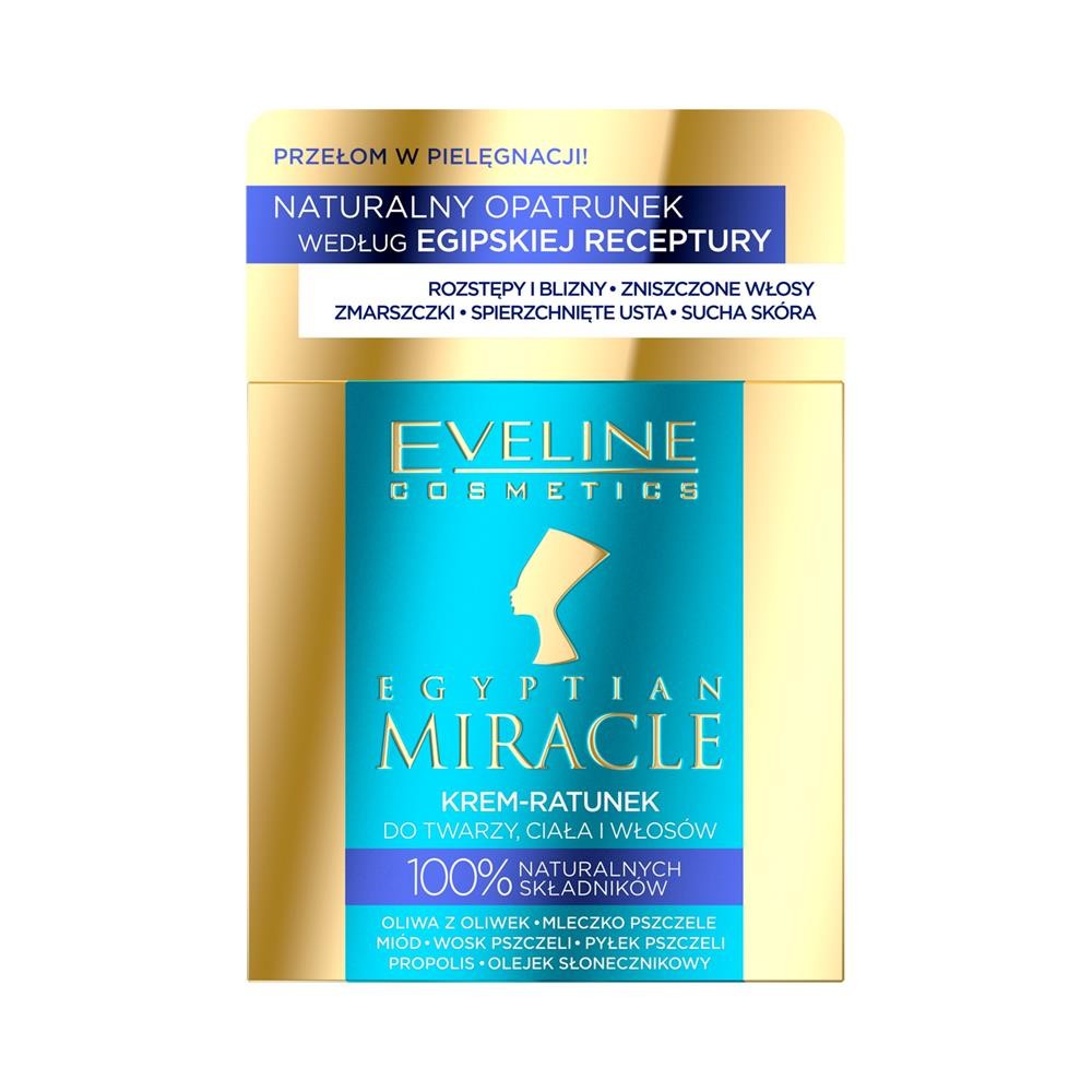 244132 EVELINE EGYPTIAN MIRACLE KREM DO TWARZY,CIAŁA I WŁOSÓW 40ML NA RATUNEK 5901761999235