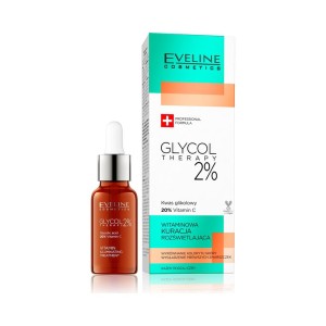 246377 EVELINE GLYCOL THERAPY KURACJA DO TWARZY 18ML 2% WITAMINOWA ROZŚWIETLAJĄCA 5901761999570