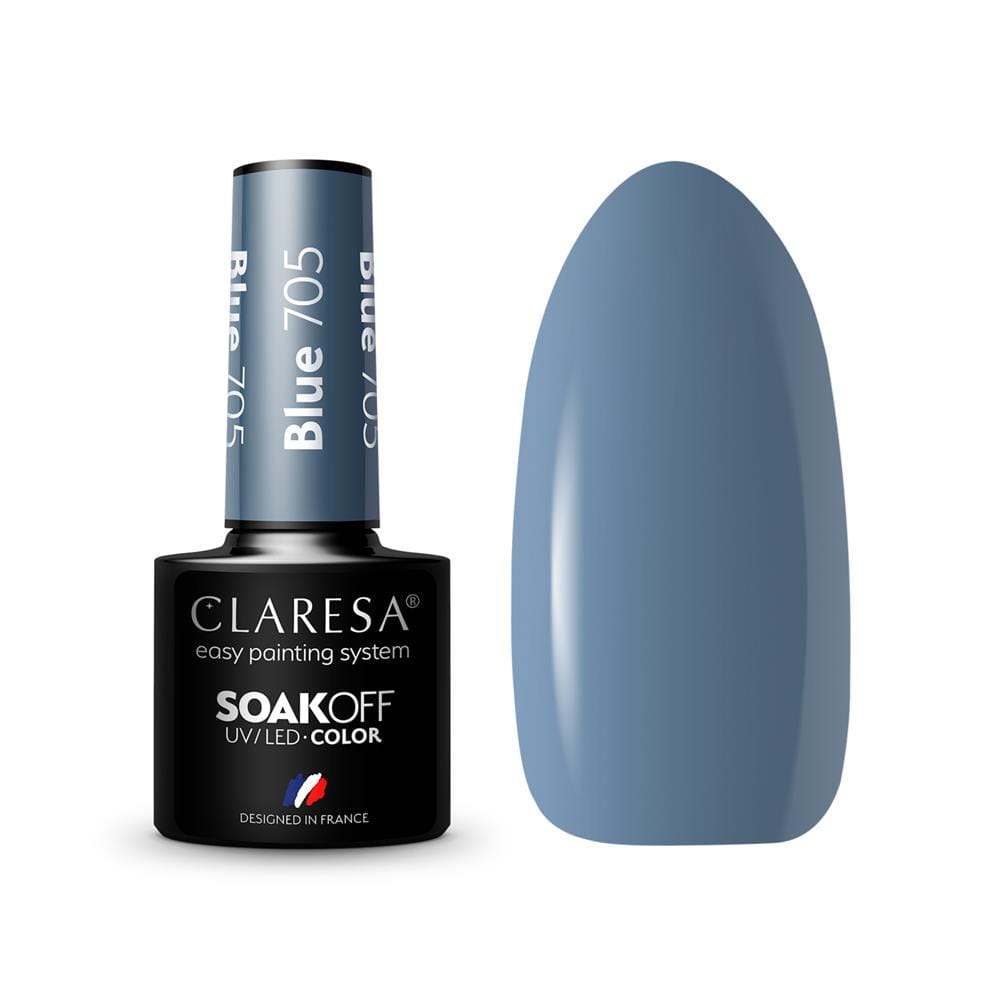 246494 CLARESA LAKIER DO PAZNOKCI HYBRID BLUE  705. KOLOR NIEBIESKI. 5902846079187