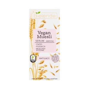 247088 BIELENDA VEGAN MUESLI SERUM DO TWARZY 30ML MATUJĄCE OWIES+PSZENICA+ML.RYŻOWE 5902169037833