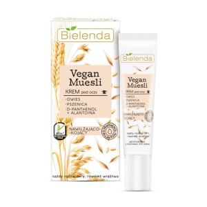 247090 BIELENDA VEGAN MUESLI KREM POD OCZY 15ML NAWILŻAJĄCO-KOJĄCY OWIES+PSZENICA+D-PANTHENOL+ALANT 5902169037840
