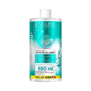 EVELINE FACEMED PŁYN MICELARNY 650ML 3W1 HIALURONOWY