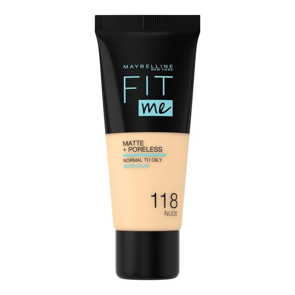 247700 MAYBELLINE PODKŁAD FIT ME MATTE&amp;PORELESS 118 NUDE 3600531369392