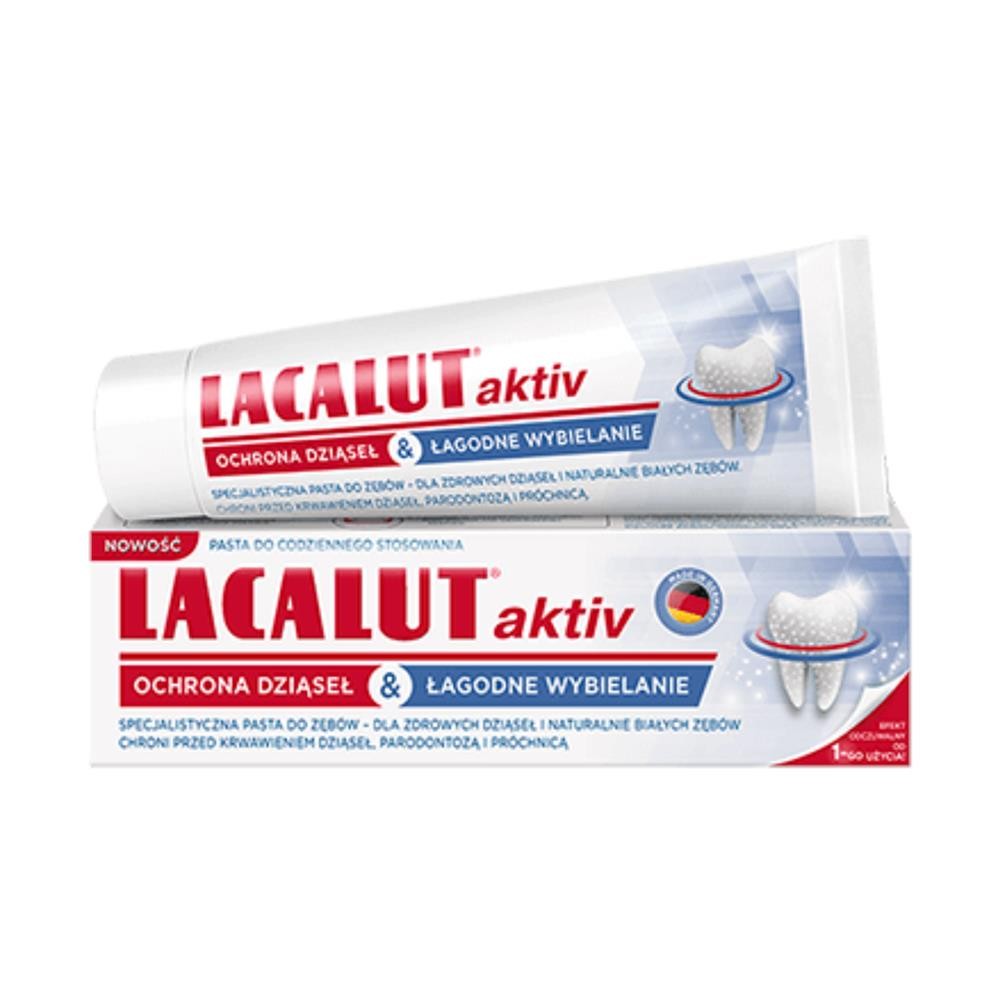 250170 LACALUT PASTA DO ZĘBÓW  75ML AKTIV OCHRONA DZIĄSEŁ&amp;ŁAGODNE WYBIELANIE 4016369611654