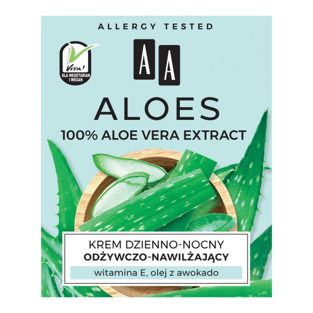 253004 AA ALOES 100% KREM DO TWARZY 50ML ODŻYWCZO-NAWILŻAJĄCY 5900116069678