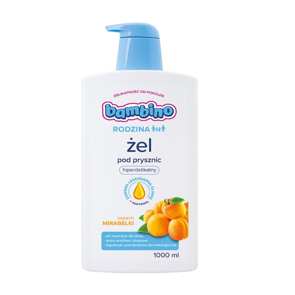253235 BAMBINO RODZINA ŻEL POD PRYSZNIC O ZAPACHU MIRABELKI 1000 ML 5900017076324