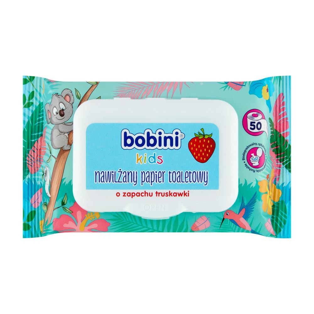254679 BOBINI KIDS PAPIER TOALETOWY NAWILŻANY 50 SZT. 5900931025477