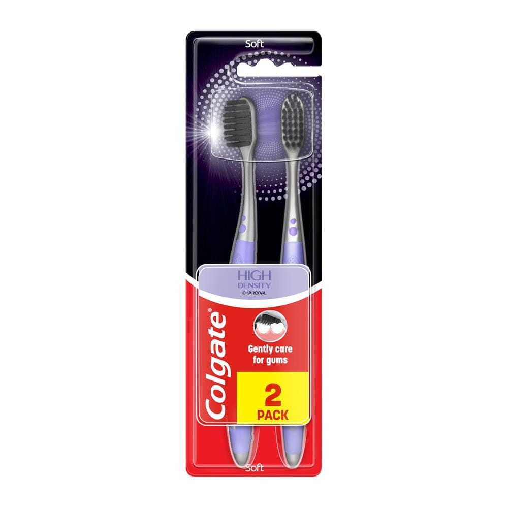 254689 COLGATE SZCZOTECZKA DO ZĘBÓW HIGH DENSITY CHARCOAL SOFT 1+1 8718951369153