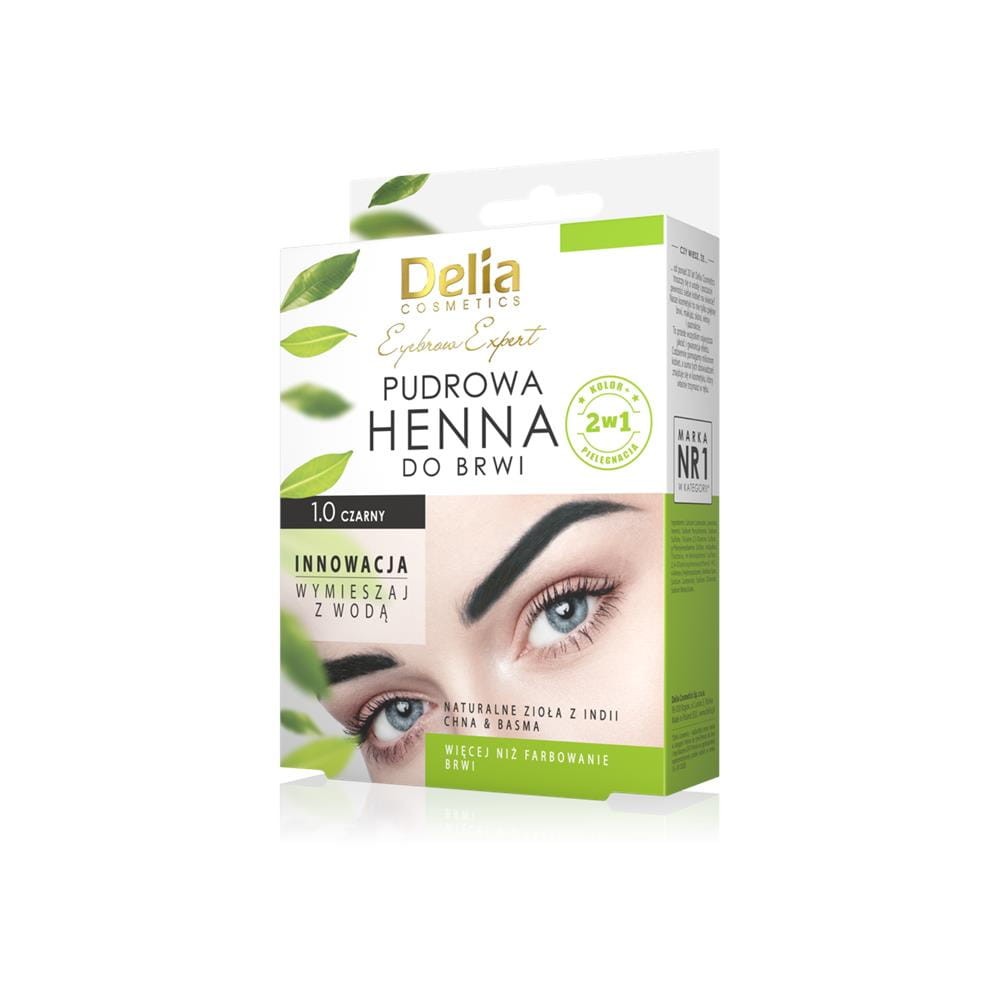 256361 DELIA HENNA DO BRWI PUDROWA 1.0 CZARNA 5901350488966
