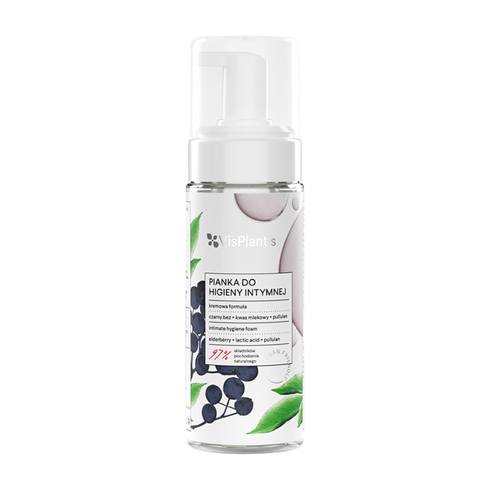 256757 VIS PLANTIS VEGAN FRIENDLY PIANKA DO HIGIENY INTYMNEJ 170ML CZARNY BEZ+KWAS MLEKOWY+PULLULAN 5907618131100