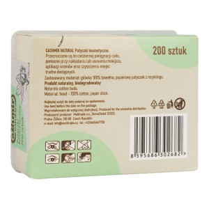 258349 CASHMIR PATYCZKI KOSMETYCZNE W PUDEŁKU 200 SZT. EKO 8595686302682