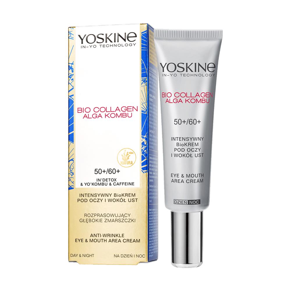 260847 YOSKINE BIO COLLAGEN 50+/60+ KREM POD OCZY 15ML ROZPRASOWUJĄCY GŁĘBOKIE ZMARSZCZKI 5900525069061