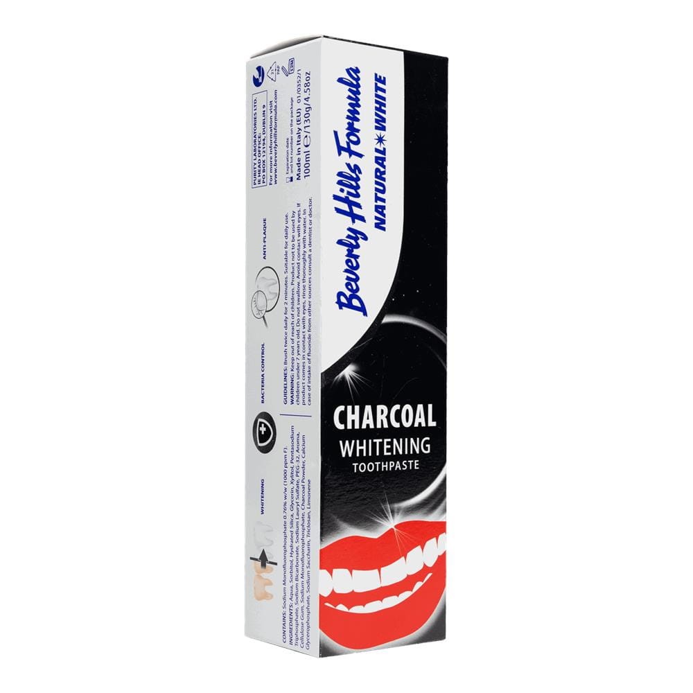 261034 BEVERLY HILLS PASTA DO ZĘBÓW 100ML NATURAL WHITE CHARCOAL 5020105003923