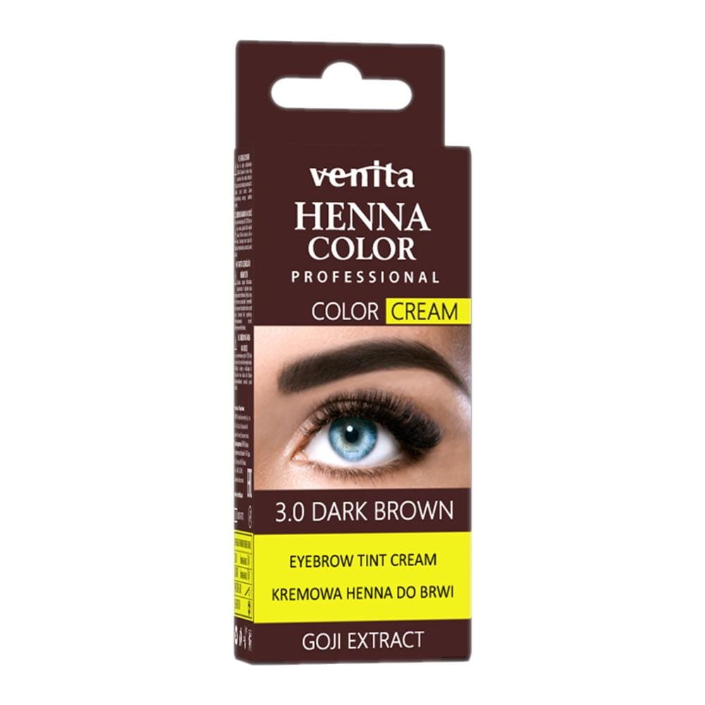 265340 VENITA PROFESSIONAL HENNA DO BRWI W KREMIE CIEMNY BRĄZ 5902101519878