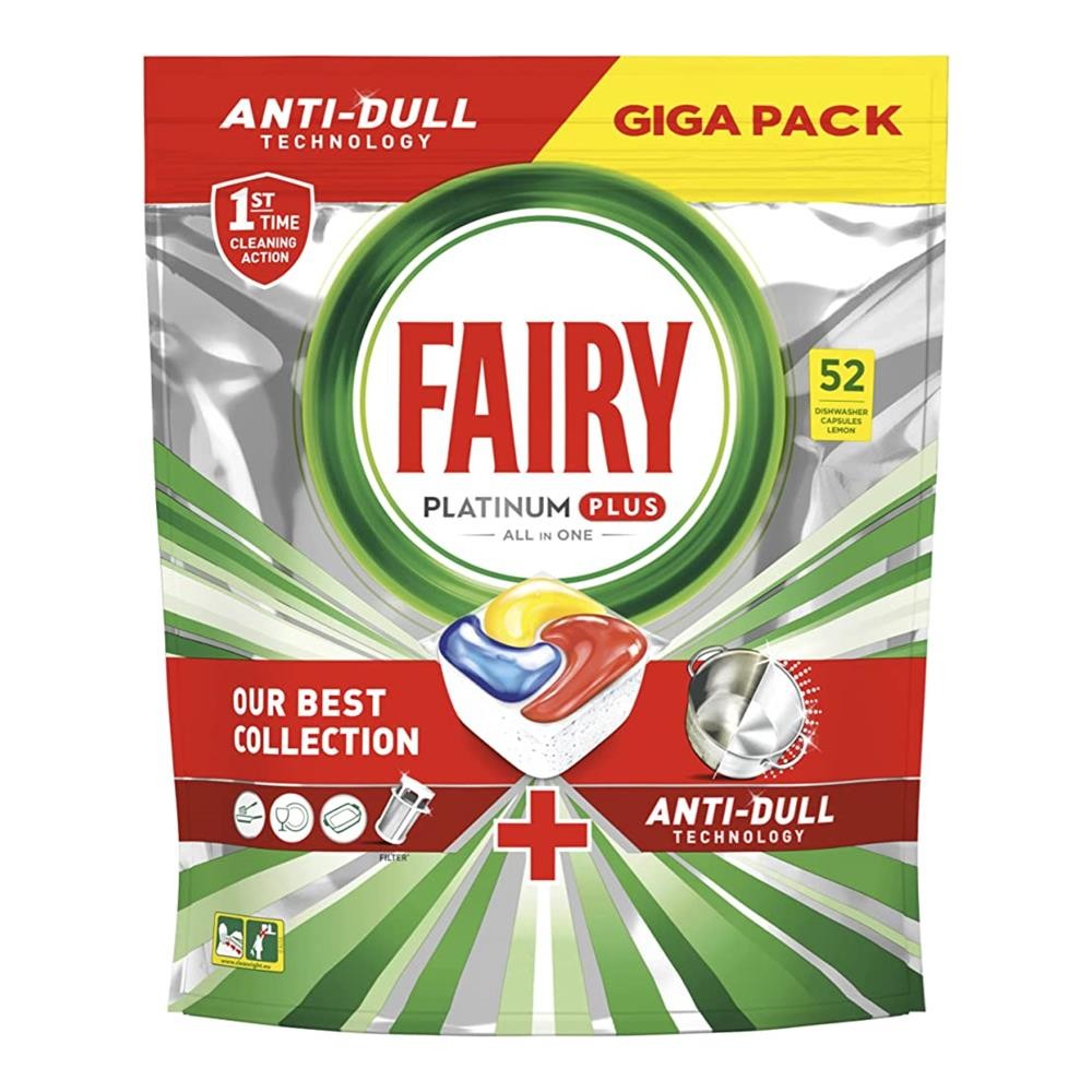 265911 FAIRY TABLETKI DO ZMYWAREK PLATINUM PLUS ALL IN ONE 52 SZT. LEMON 8001841956695