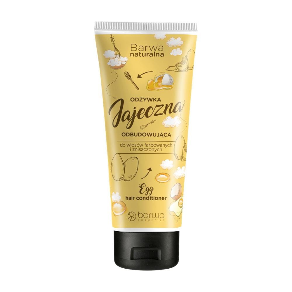 266185 BARWA NATURALNA ODŻYWKA DO WŁOSÓW 200ML TUBA JAJECZNA ODBUDOWUJĄCA WŁOSY FARBOWANE I ZNISZCZONE 5902305004392