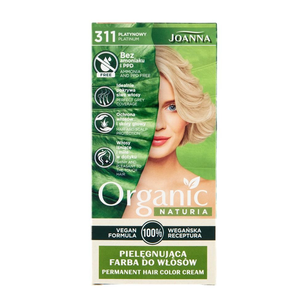 267053 JOANNA NATURIA ORGANIC VEGAN FARBA KOLORYZUJĄCA 311 PLATYNOWY / PLATINUM 5901018020194