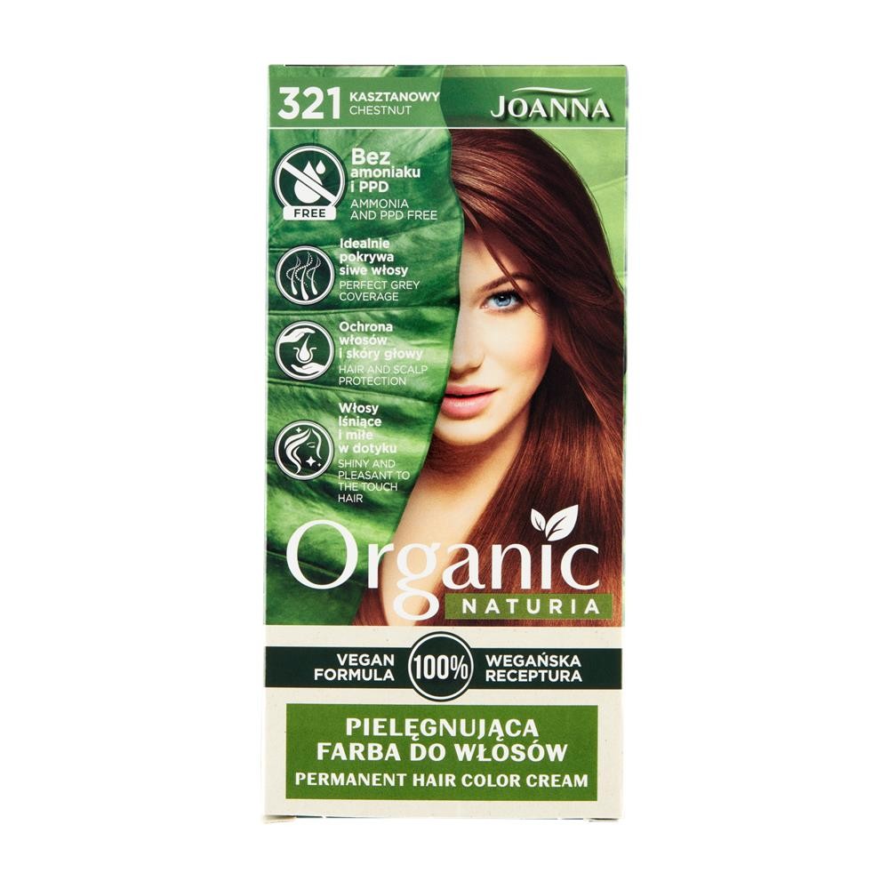 267060 JOANNA NATURIA ORGANIC VEGAN FARBA KOLORYZUJĄCA 321 KASZTANOWY / CHESTNUT 5901018020248