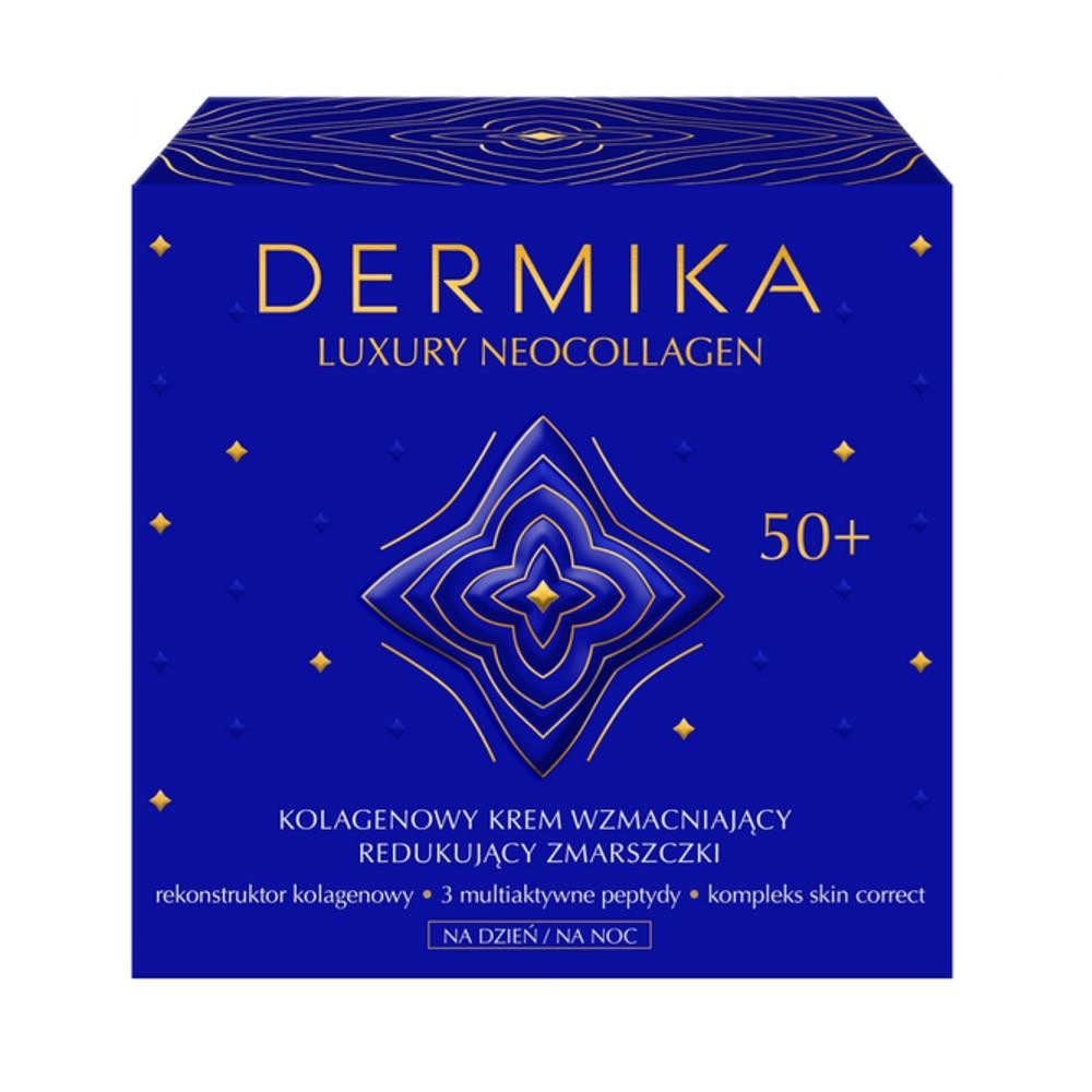 269690 DERMIKA LUXURY NEOCOLLAGEN 50+ KOLAGENOWY KREM DO TWARZY 50ML DZIEŃ/NOC WZMACNIAJĄCY 5902046767877