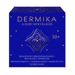269690 DERMIKA LUXURY NEOCOLLAGEN 50+ KOLAGENOWY KREM DO TWARZY 50ML DZIEŃ/NOC WZMACNIAJĄCY 5902046767877