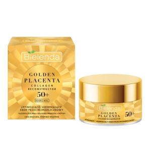 270457 BIELENDA GOLDEN PLACENTA 50+ KREM DO TWARZY 50ML LIFTINGUJĄCO-UJĘDRNIAJĄCY CERA DOJRZAŁA 5902169048297