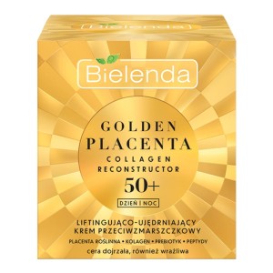 270457 BIELENDA GOLDEN PLACENTA 50+ KREM DO TWARZY 50ML LIFTINGUJĄCO-UJĘDRNIAJĄCY CERA DOJRZAŁA 5902169048297