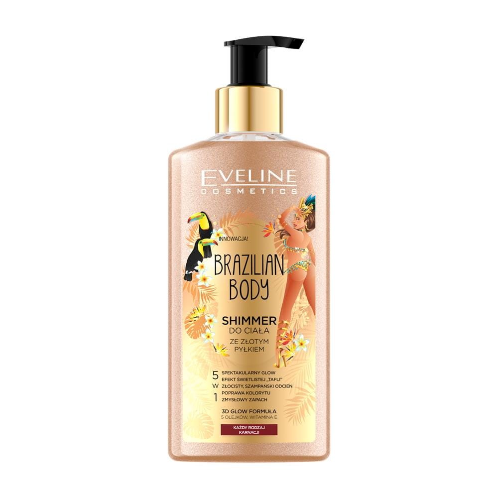 272714 EVELINE BRAZILIAN BODY SHIMMER DO CIAŁA 150ML ZŁOTY PYŁ 5903416040187
