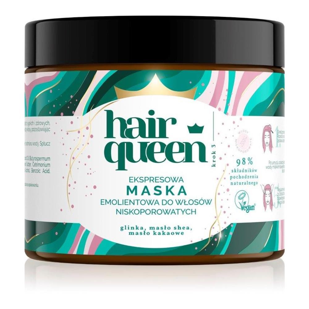 272822 HAIR QUEEN NISKOPOROWATE MASKA DO WŁOSÓW 400ML EMOLIENTOWA 5904569230029