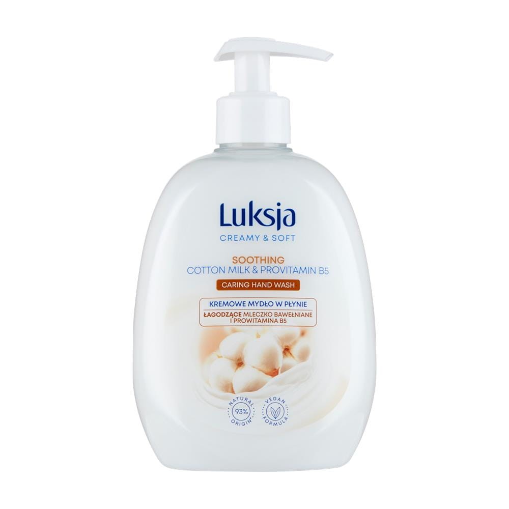 272975 LUKSJA MYDŁO W PŁYNIE DOZOWNIK 500ML CREAMY&amp;SOFT MLECZKO BAWEŁNIANE I PROWITAMINA B5 5900536348872