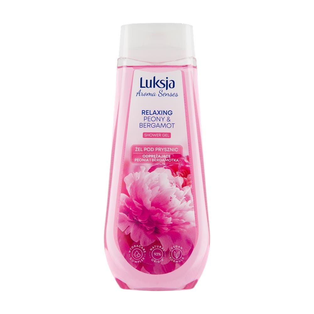272988 LUKSJA ŻEL POD PRYSZNIC WOMEN 500ML AROMA SENSES PEONIA I BERGAMOTKA 5900536349008