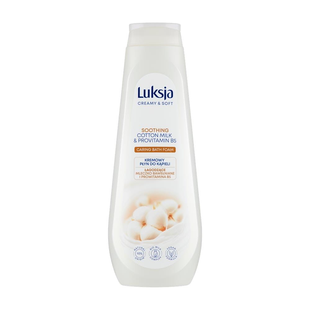 272995 LUKSJA PŁYN DO KĄPIELI 900ML CREAMY&amp;SOFT MLECZKO BAWEŁNIANE I PROWITAMINA B5 5900536349077