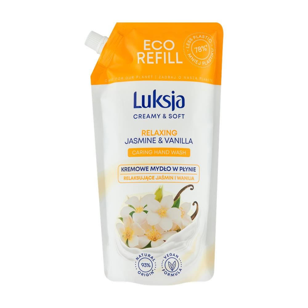273016 LUKSJA MYDŁO W PŁYNIE ZAPAS 900ML CREAMY&amp;SOFT JAŚMIN I WANILIA 5900536349237