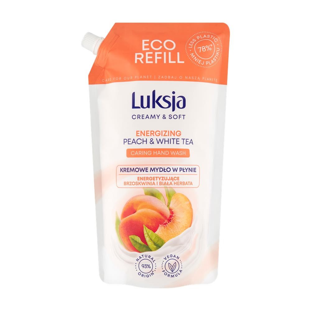 273017 LUKSJA MYDŁO W PŁYNIE ZAPAS 900ML CREAMY&amp;SOFT BRZOSKWINIA I BIAŁA HERBATA 5900536349244