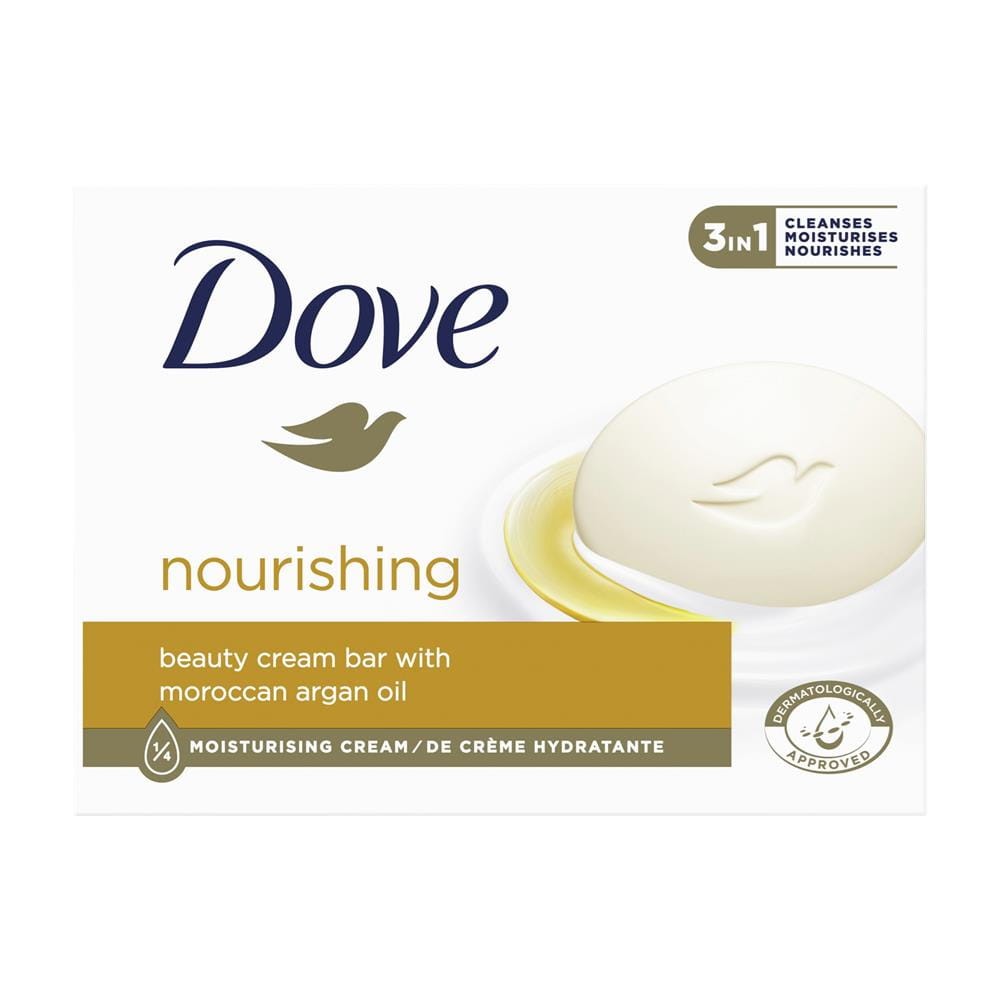 273208 DOVE MYDŁO W KOSTCE  90G NOURISHING MOROCCAN ARGAN OIL 8720182258397