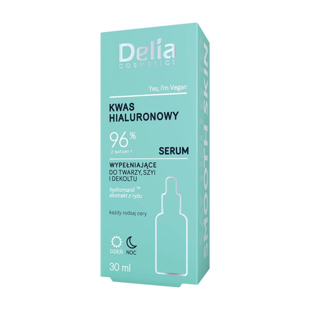 273652 DELIA SERUM NA TWARZ SZYJĘ I DEKOLT 30ML KWAS HIALURONOWY WYPEŁNIAJĄCE KAŻDY RODZAJ CERY 5906750801612