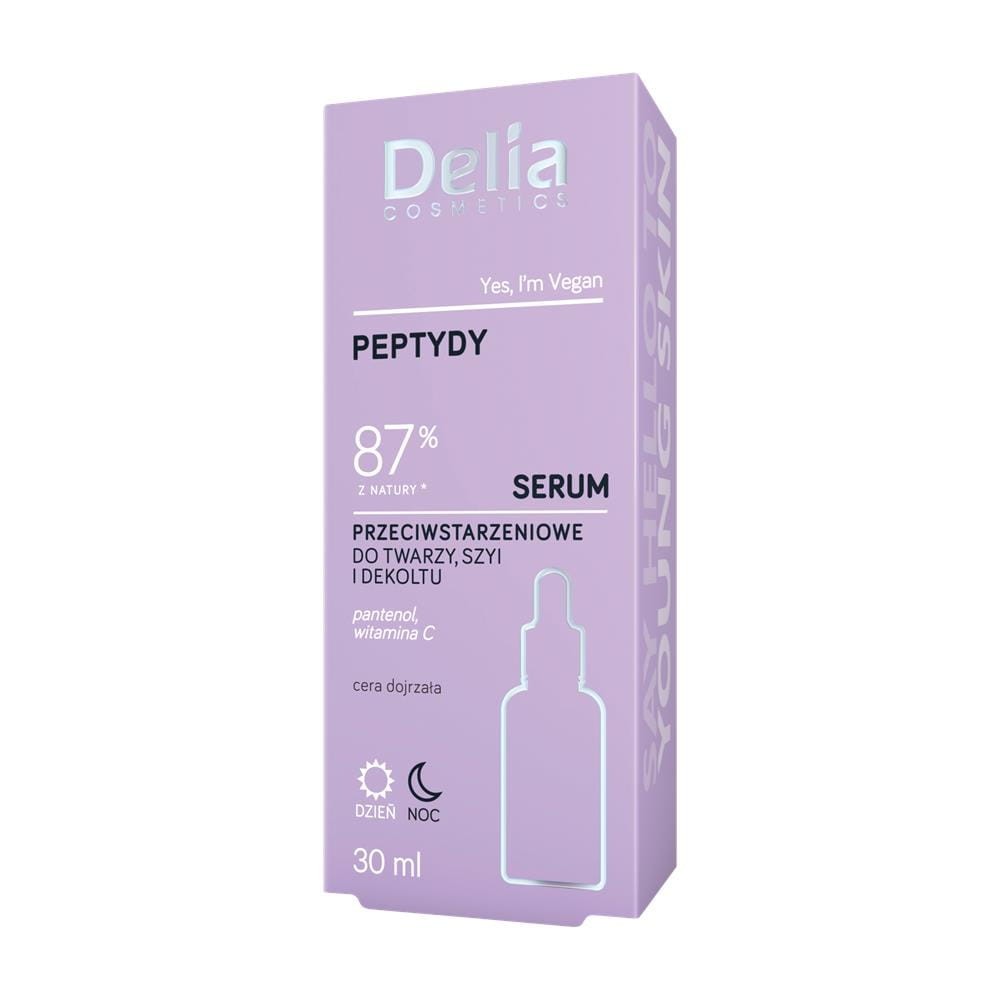 273656 DELIA SERUM NA TWARZ SZYJĘ I DEKOLT 30ML PEPTYDY PRZECIWSTARZENIOWE CERA DOJRZAŁA 5906750801650