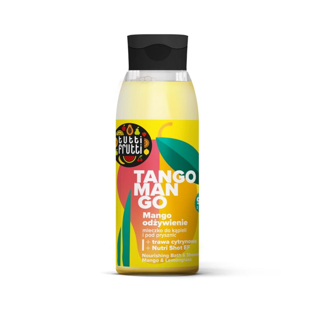 273772 TUTTI FRUTTI MANGO I TRAWA CYTRYNOWA MLECZKO DO KĄPIELI I POD PRYSZNIC 400ML ODŻYWCZE 5900117976258