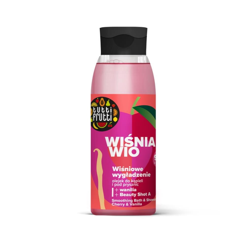 273780 TUTTI FRUTTI WIŚNIA I WANILIA OLEJEK DO KĄPIELI I POD PRYSZNIC 400ML WYGŁADZAJĄCY 5900117976333