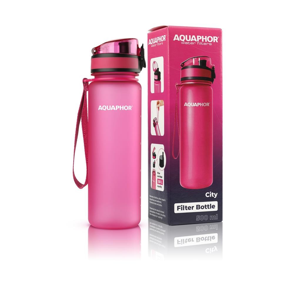 273893 AQUAPHOR BUTELKA FILTRUJĄCA CITY 500ML RÓŻOWA 4744131015736