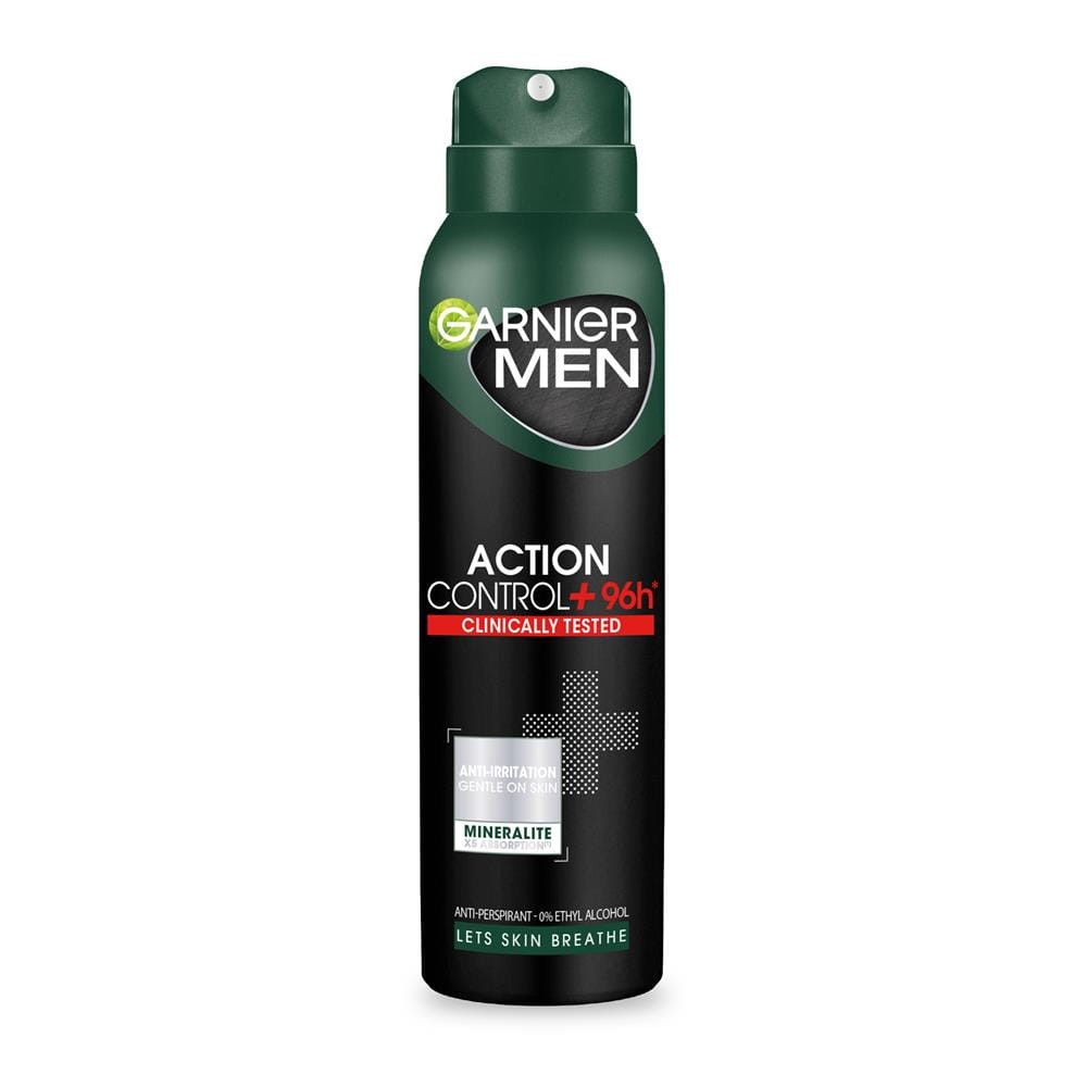 273977 GARNIER DEZODORANT MEN SPRAY 150ML ACTION CONTROL+ 96H CLINICALLY TESTED 3600542475051