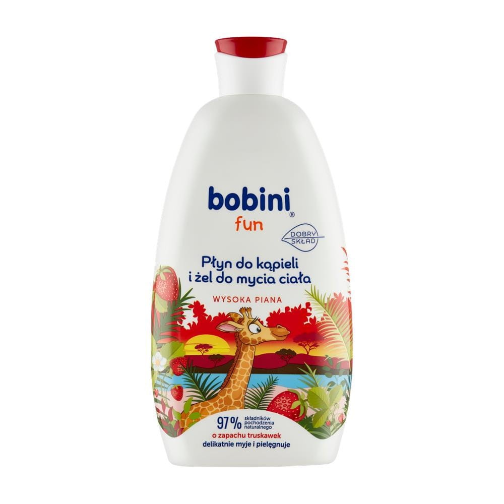 274294 BOBINI FUN PŁYN DO KĄPIELI I ŻEL DO MYCIA CIAŁA 500ML TRUSKAWKI 5900931033366