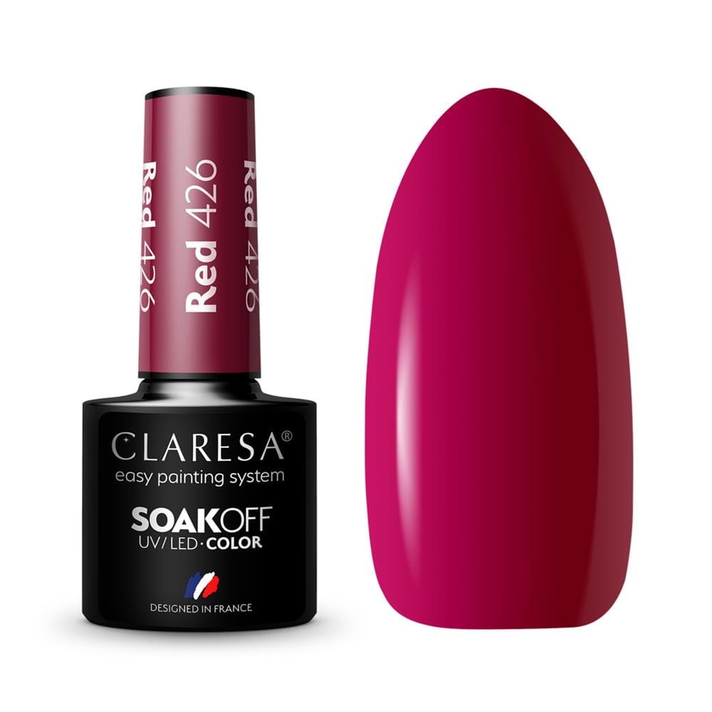 275114 CLARESA LAKIER DO PAZNOKCI HYBRID RED 426 5902846078203