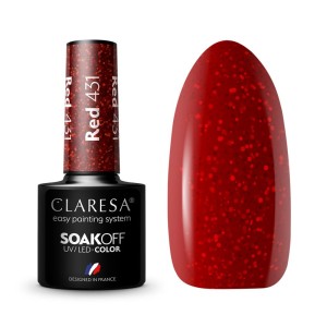 CLARESA LAKIER DO PAZNOKCI HYBRID RED 431
