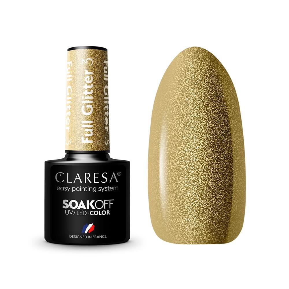 275237 CLARESA LAKIER DO PAZNOKCI HYBRID FULL GLITTER 3 5902846079736