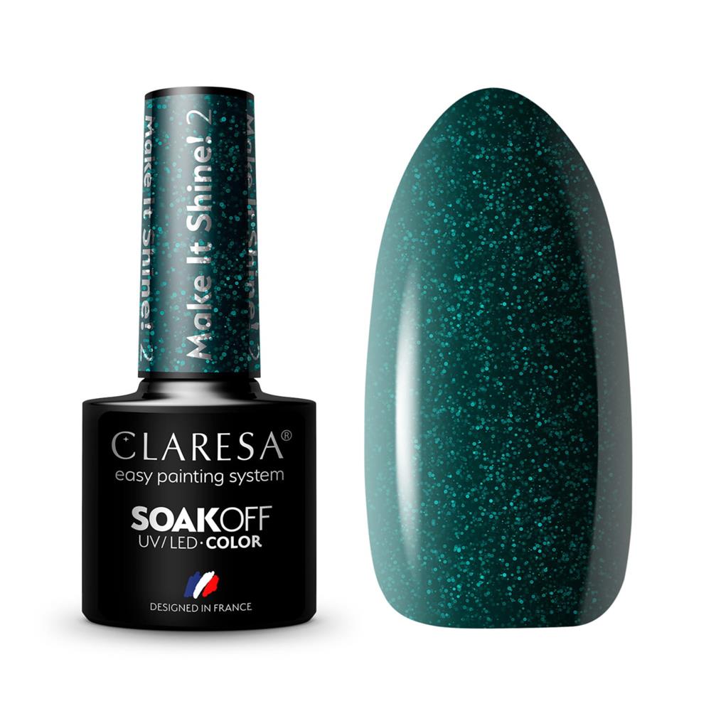 275339 CLARESA LAKIER DO PAZNOKCI HYBRID MAKE IT SHINE! 2 5903819808384
