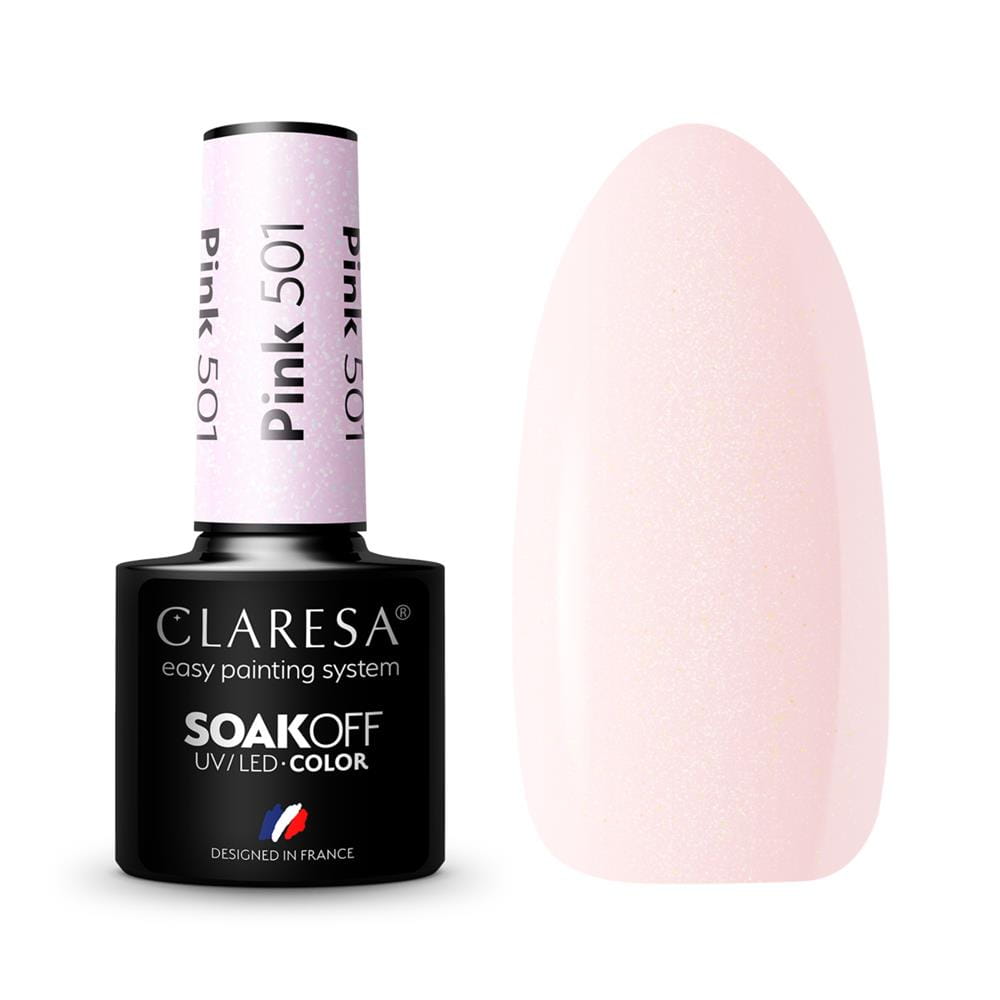 275362 CLARESA LAKIER DO PAZNOKCI HYBRID PINK 501 5902846078333