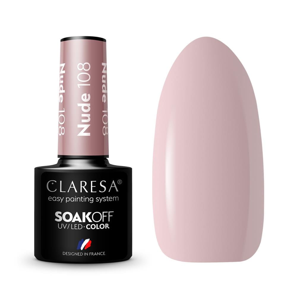 275381 CLARESA LAKIER DO PAZNOKCI HYBRID NUDE 108 5902846077114