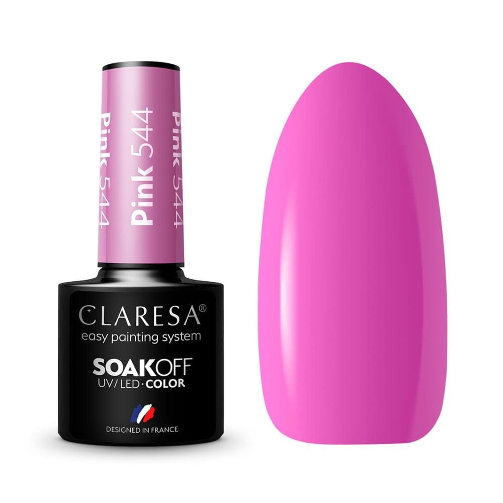275401 CLARESA LAKIER DO PAZNOKCI HYBRID PINK 544 5902846077350