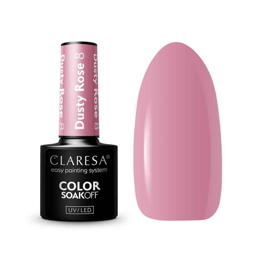 276945 CLARESA LAKIER DO PAZNOKCI HYBRID DUSTY ROSE 8 5903819815993